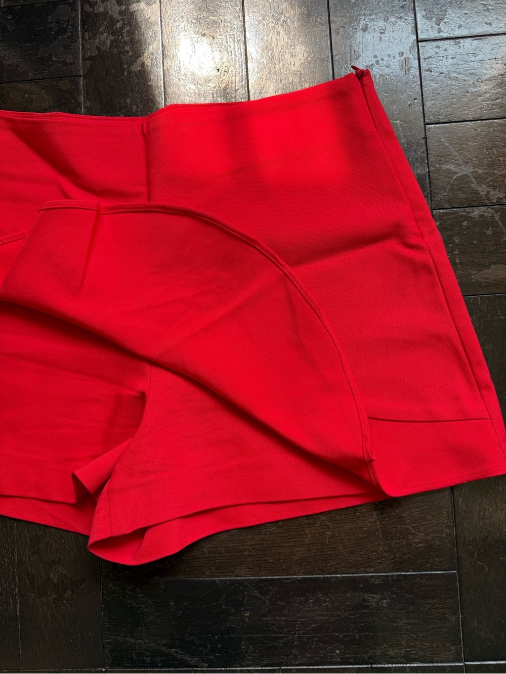 Zara Bright Red Ruffle Skort - Picture 2 of 5